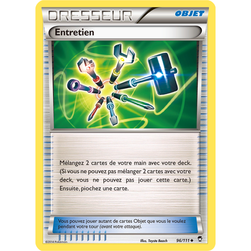 Carte Pokémon Entretien 96/111 Peu commune Poings Furieux