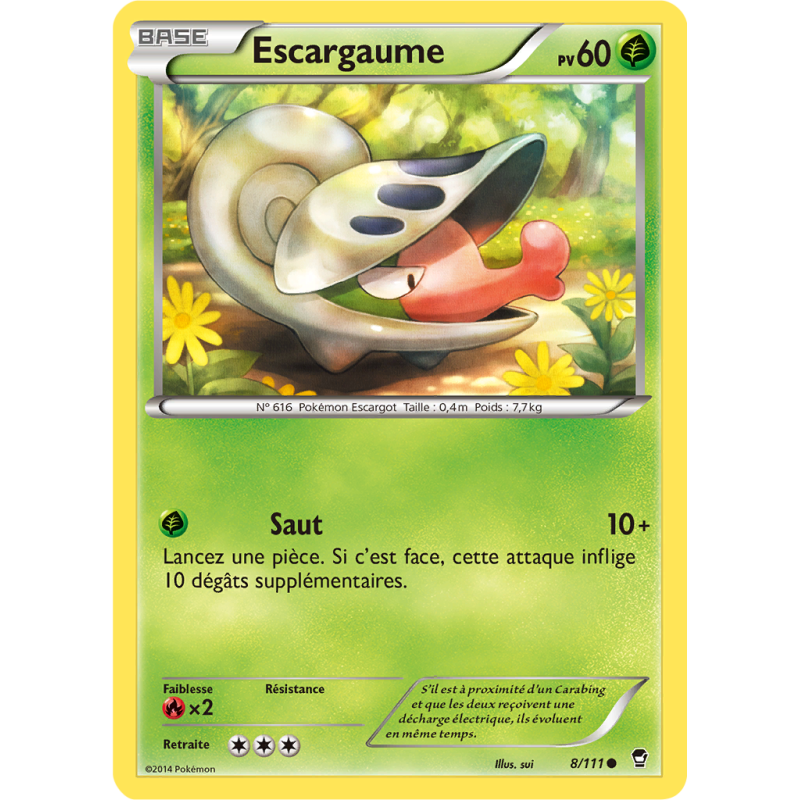 Carte Pokémon Escargaume 8/111 Commune Poings Furieux
