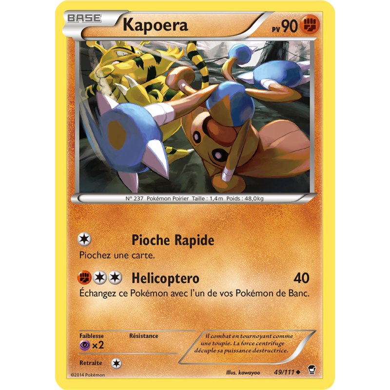 Carte Pokémon Kapoera 49/111 Peu commune Poings Furieux