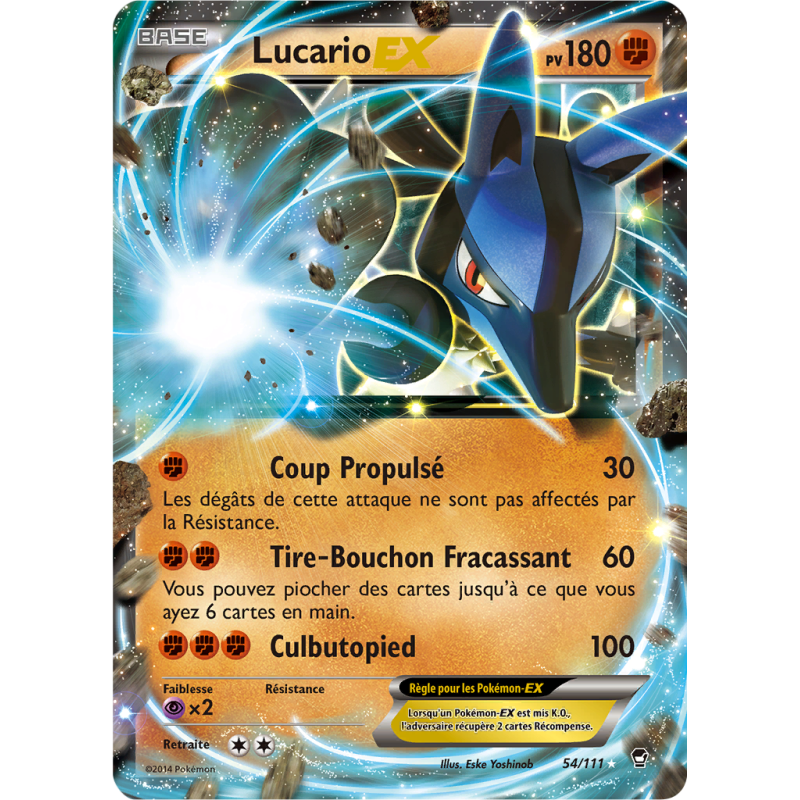 Carte Pokémon Lucario-EX 54/111 Ultra Rare Poings Furieux