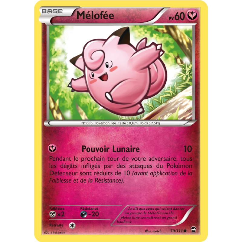 Carte Pokémon Mélofée 70/111 Commune Poings Furieux