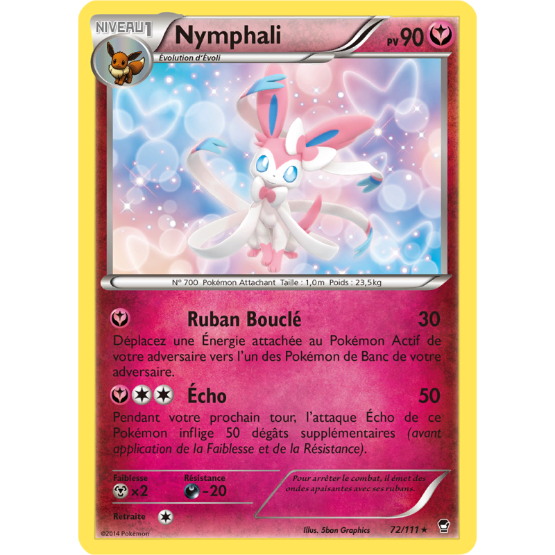 Carte Pokémon Nymphali 72/111 Holographique Poings Furieux