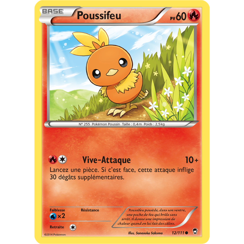 Carte Pokémon Poussifeu 12/111 Commune Poings Furieux