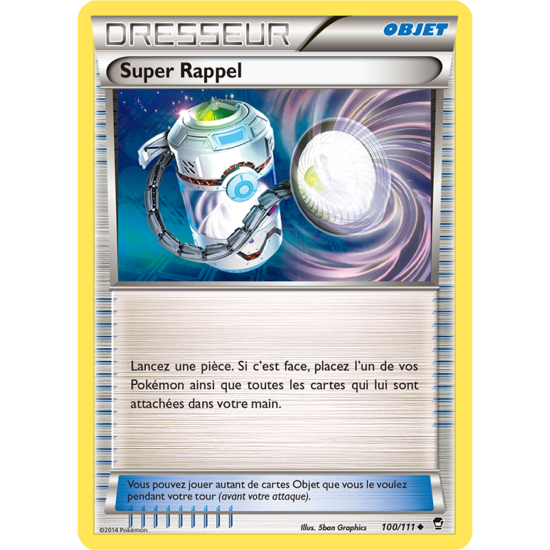 Carte Pokémon Super Rappel 100/111 Peu commune Poings Furieux