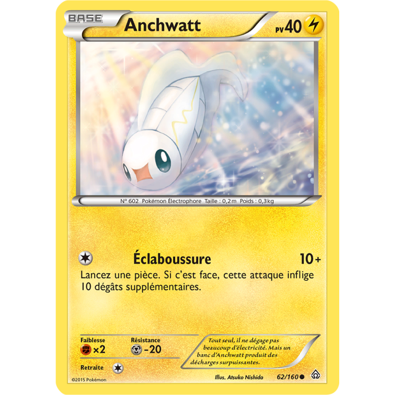 Carte Pokémon Anchwatt 62/160 Commune Primo-Choc