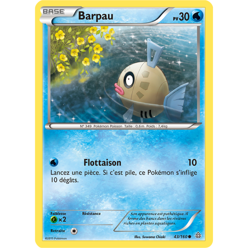 Carte Pokémon Barpau 43/160 Peu commune Primo-Choc