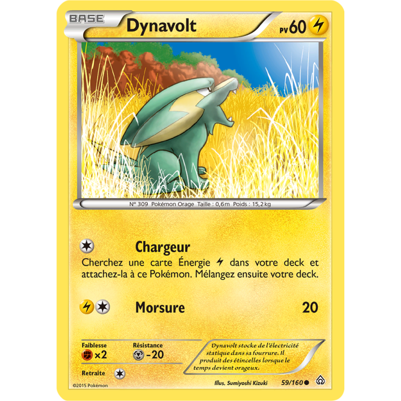 Carte Pokémon Dynavolt 59/160 Commune Primo-Choc