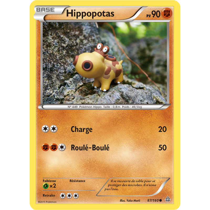Carte Pokémon Hippopotas 87/160 Commune Primo-Choc