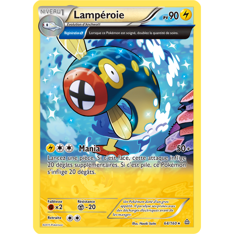 Carte Pokémon Lampéroie 64/160 Rare Primo-Choc