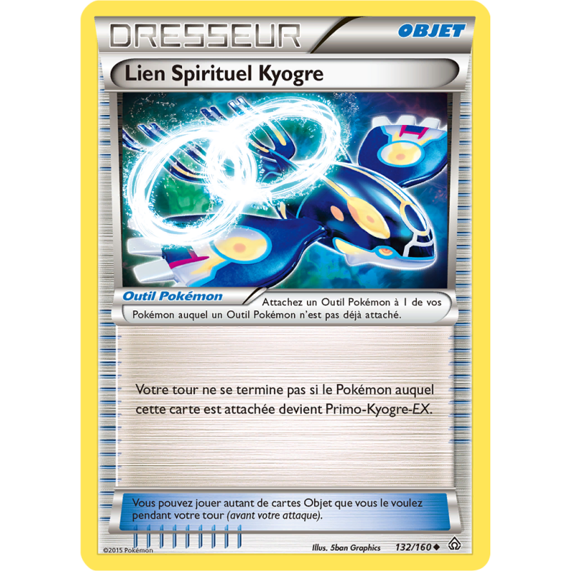 Carte Pokémon Lien Spirituel Kyogre 132/160 Peu commune Primo-Choc