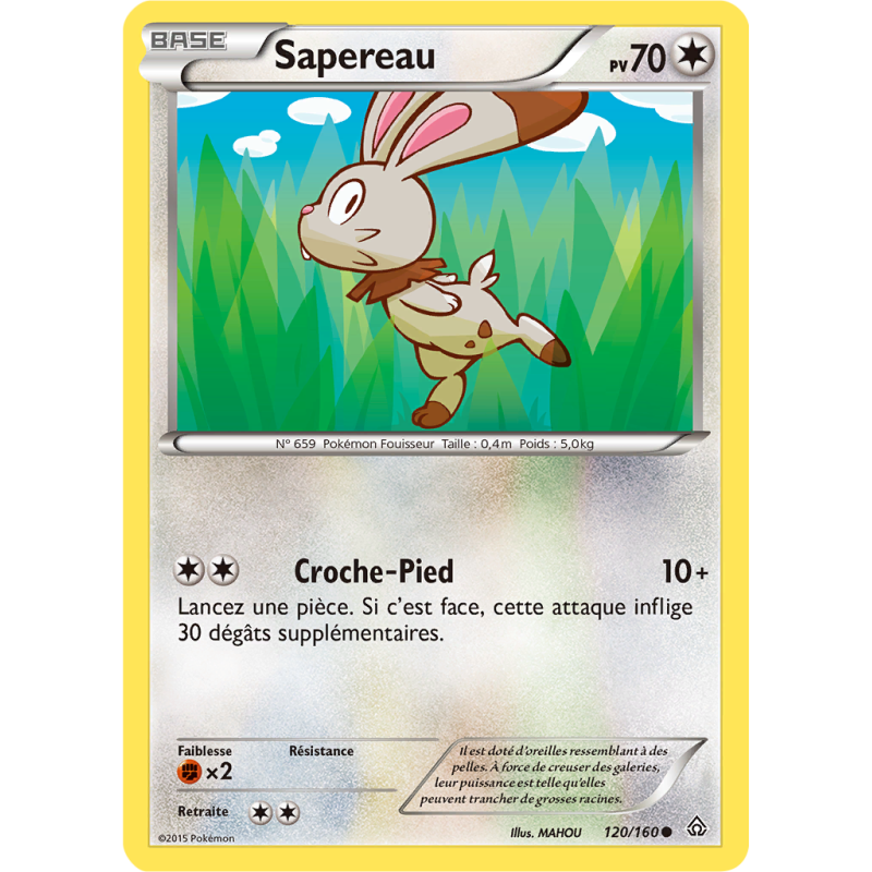 Carte Pokémon Sapereau 120/160 Commune Primo-Choc