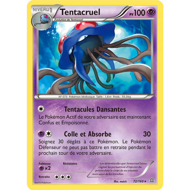 Carte Pokémon Tentacruel 72 Rare Primo-Choc