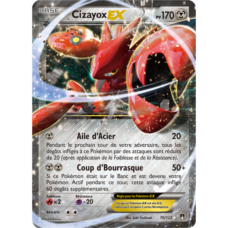 Carte Pokémon Cizayox-EX 76/122 Ultra Rare Rupture TURBO