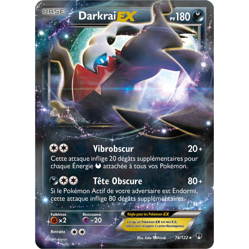Carte Pokémon Darkrai-EX 74/122 Ultra Rare Rupture TURBO