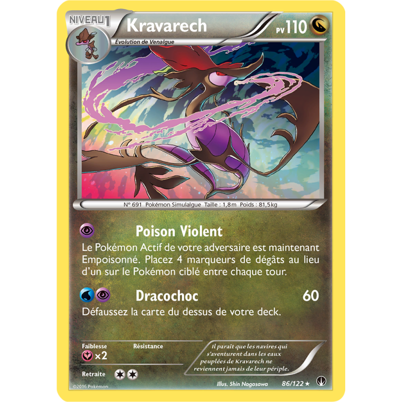 Carte Pokémon Kravarech 86/122 Holographique Rupture TURBO
