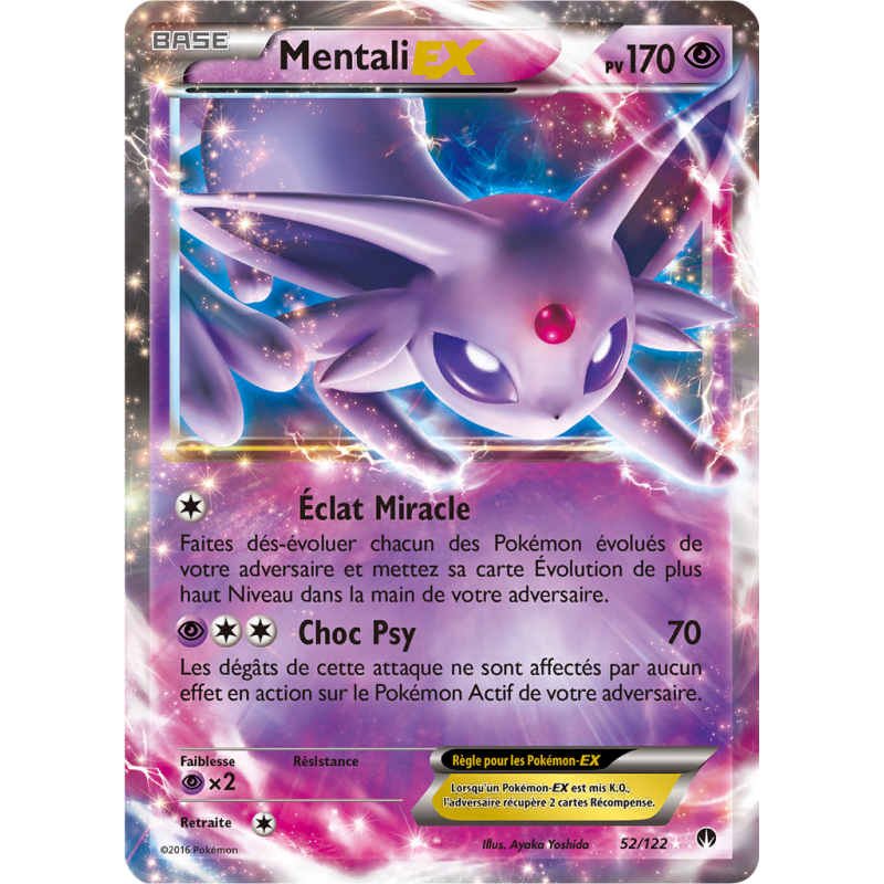 Carte Pokémon Mentali-EX 52/122 Ultra Rare Rupture TURBO