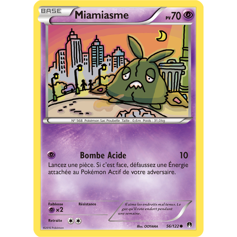 Carte Pokémon Miamiasme 56/122 Commune Rupture TURBO