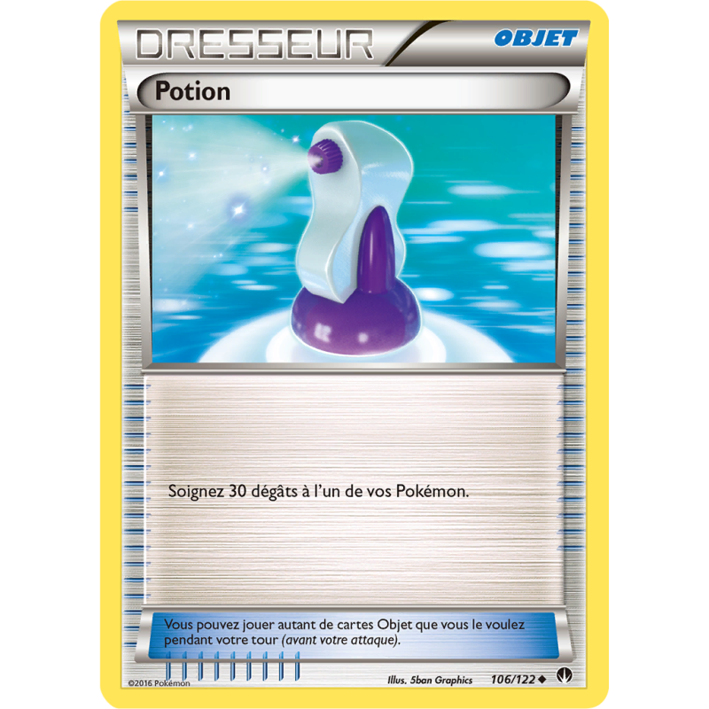 Carte Pokémon Potion 106/122 Peu commune Rupture TURBO