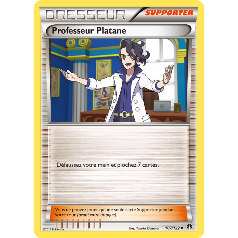 Carte Pokémon Professeur Platane 107/122 Peu commune Rupture TURBO