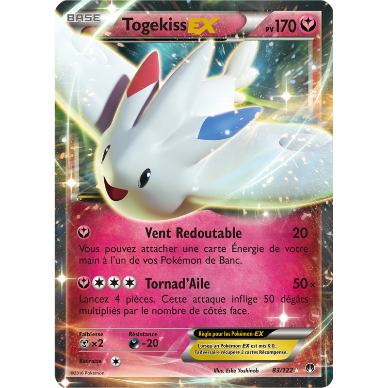 Carte Pokémon Togekiss-EX 83/122 Ultra Rare Rupture TURBO