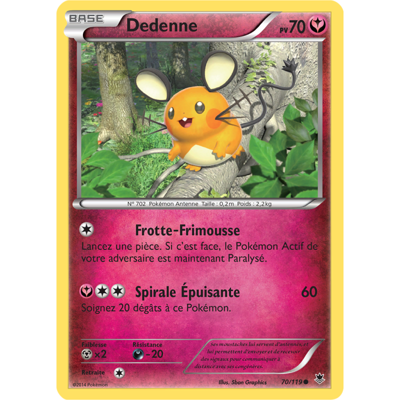 Carte Pokémon Dedenne 70/119 Commune Vigueur Spectrale