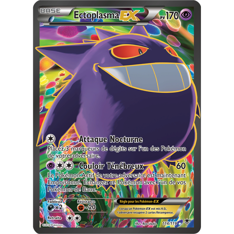 Carte Pokémon Ectoplasma-EX 114/119 Ultra Rare Vigueur Spectrale