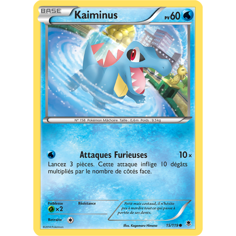 Carte Pokémon Kaiminus 15/119 Commune Vigueur Spectrale