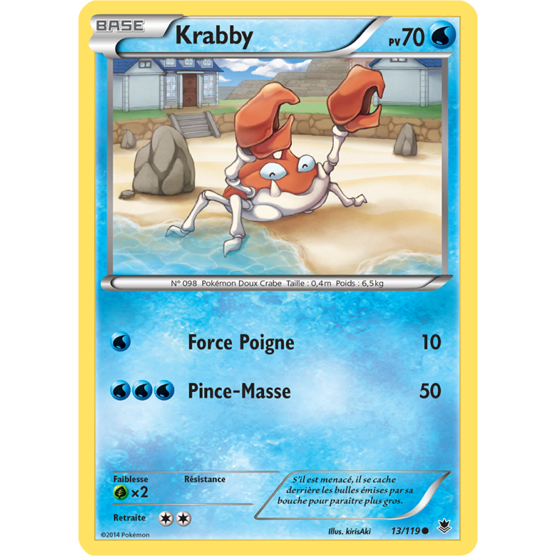 Carte Pokémon Krabby 13/119 Commune Vigueur Spectrale
