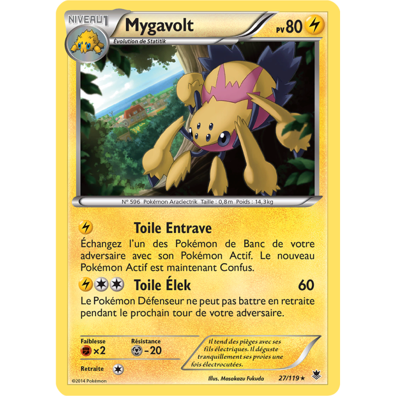 Carte Pokémon Mygavolt 27/119 Rare Vigueur Spectrale
