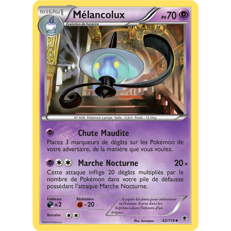 Carte Pokémon Mélancolux 42/119 Peu commune Vigueur Spectrale