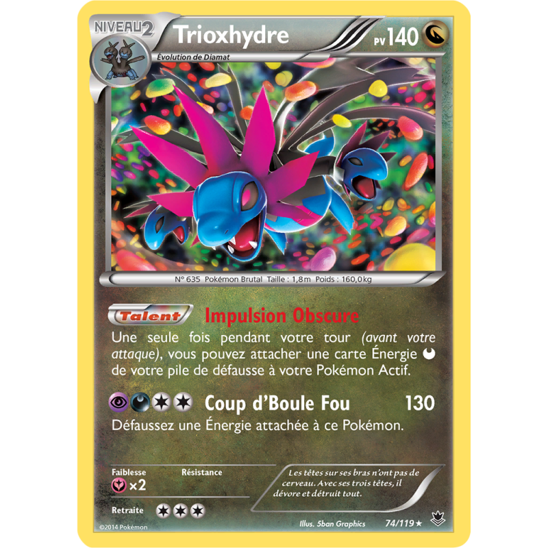 Carte Pokémon Trioxhydre 74/119 Holographique Vigueur Spectrale