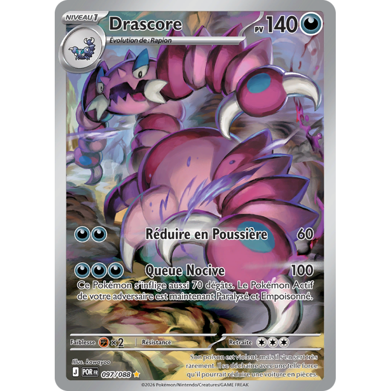 Carte Pokémon Drascore 097/088 AR Équilibre Parfait