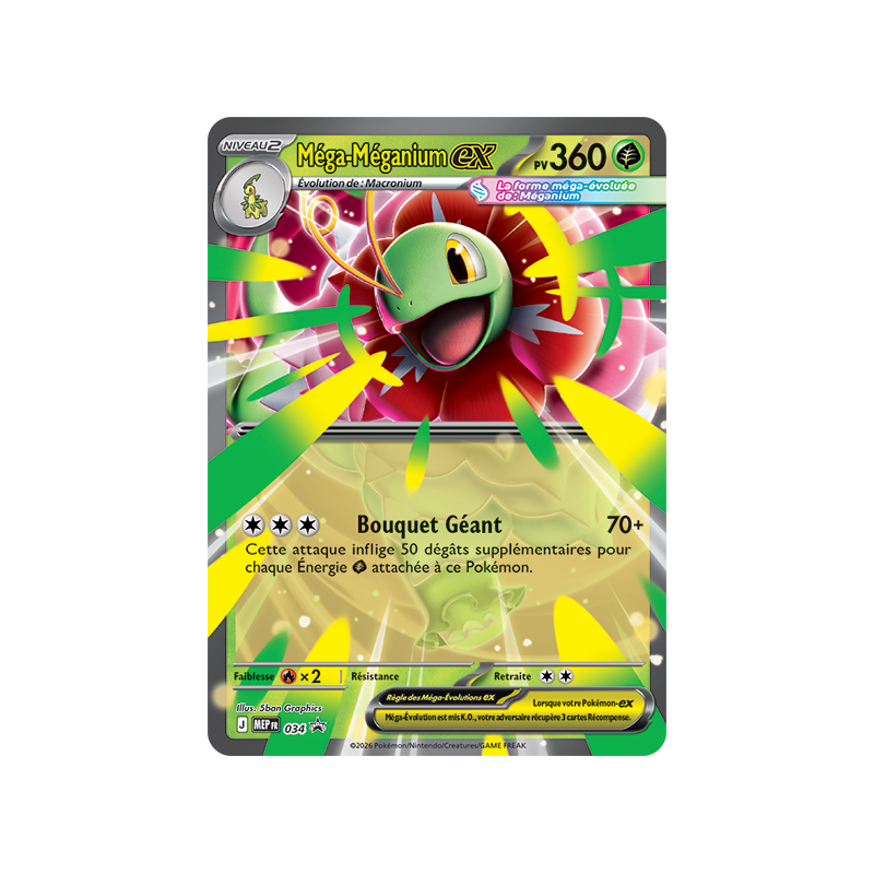 Carte Pokémon Méga-Méganium-ex 34 Promo ME