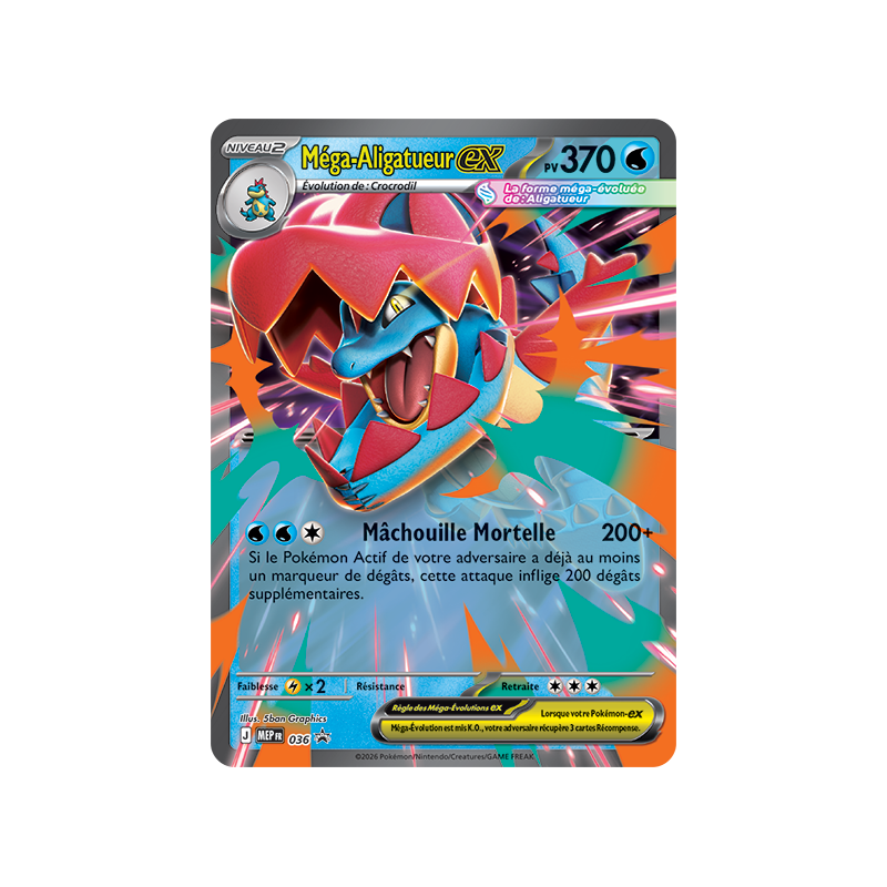 Carte Pokémon Méga-Aligatueur-ex 36 Promo ME