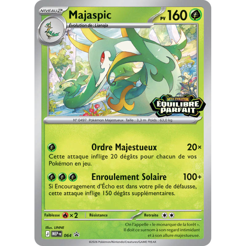 Carte Pokémon Majaspic 64 Promo ME