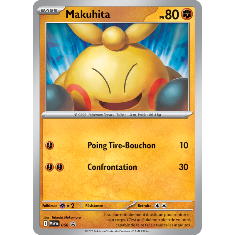 Carte Pokémon Makuhita 68 Promo ME