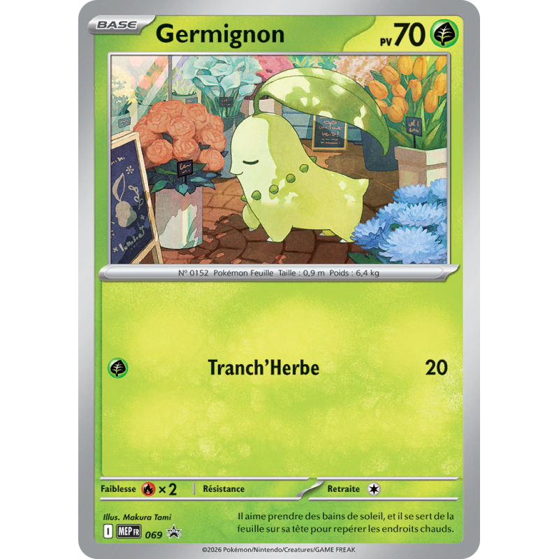 Carte Pokémon Germignon 69 Promo ME