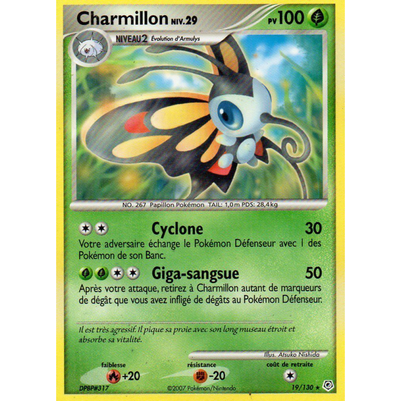 Carte Pokémon Charmillon 19/130 Rare Diamant & Perle (JCC)