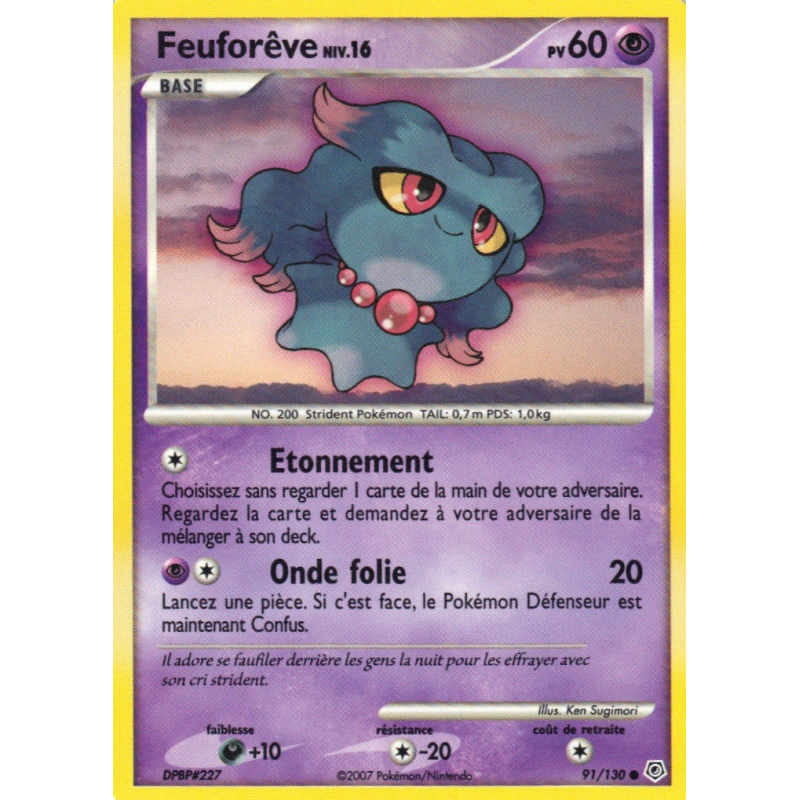 Carte Pokémon Feuforêve 91/130 Commune Diamant & Perle (JCC)