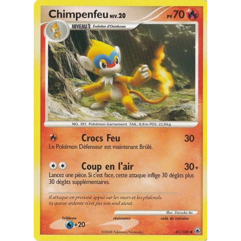 Carte Pokémon Chimpenfeu 41/100 Peu commune Aube Majestueuse