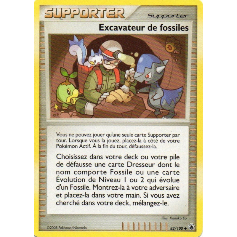Carte Pokémon Excavateur de fossiles 82/100 Peu commune Aube Majestueuse