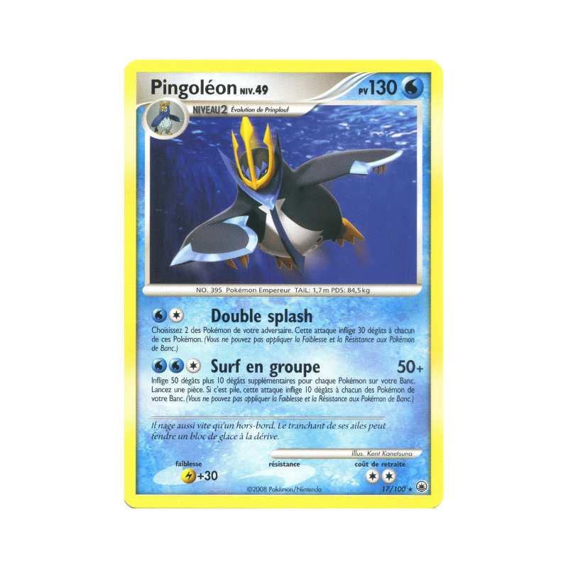 Carte Pokémon Pingoléon 17/100 Rare Aube Majestueuse