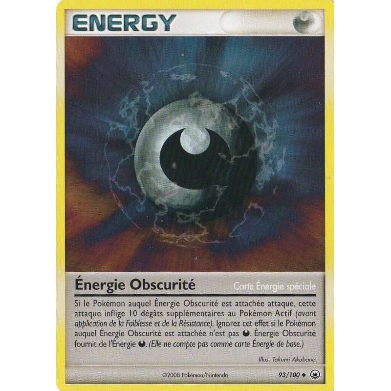 Carte Pokémon Énergie Obscurité 93/100 Peu commune Aube Majestueuse