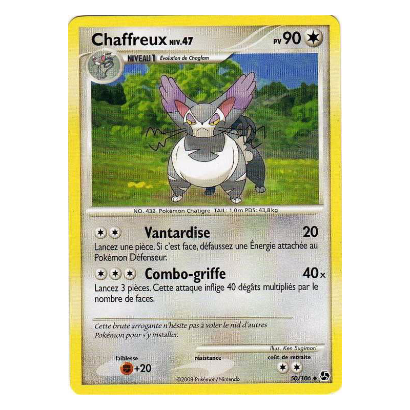 Carte Pokémon Chaffreux 50/106 Peu commune Duels au sommet
