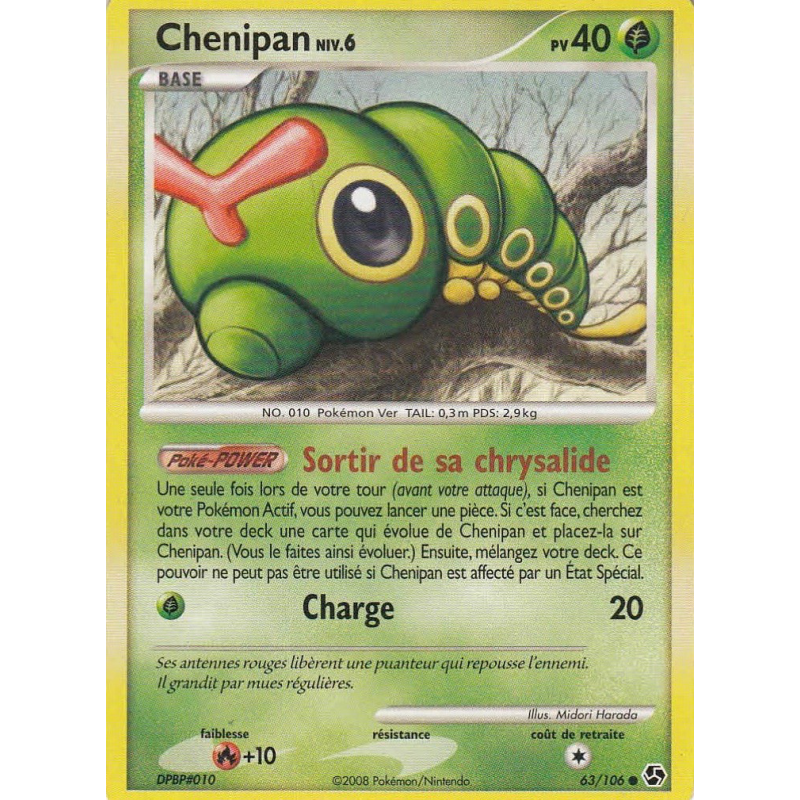 Carte Pokémon Chenipan 63/106 Commune Duels au sommet