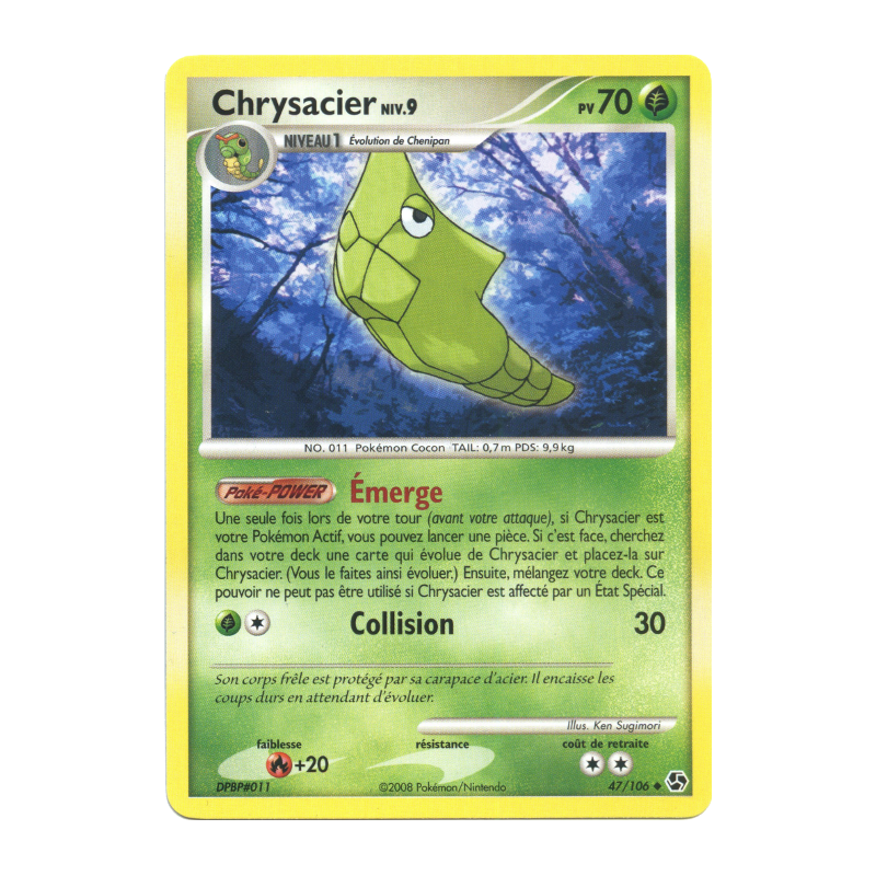 Carte Pokémon Chrysacier 47/106 Peu commune Duels au sommet