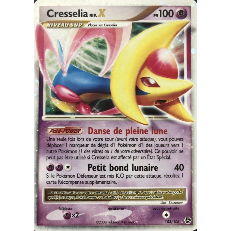 Carte Pokémon Cresselia NIV.X 103/106 NIV.X Duels au sommet