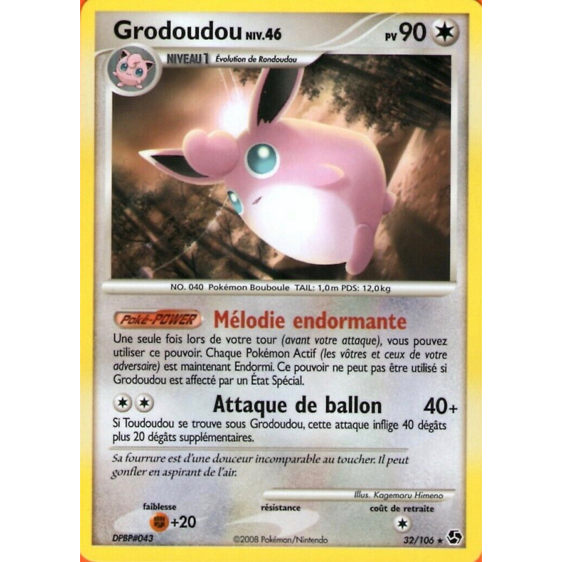 Carte Pokémon Grodoudou 32/106 Rare Duels au sommet
