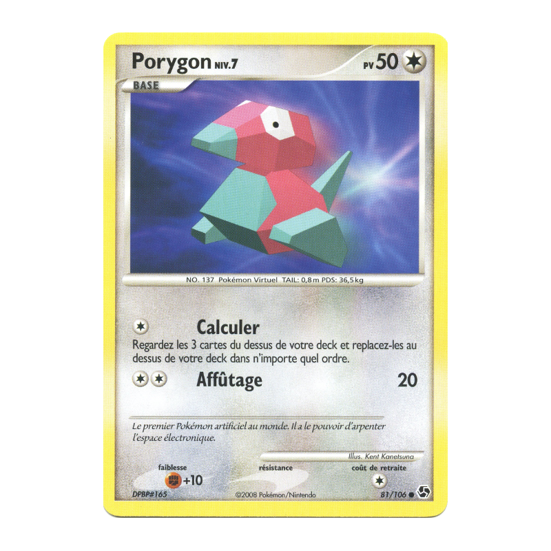 Carte Pokémon Porygon 81/106 Commune Duels au sommet