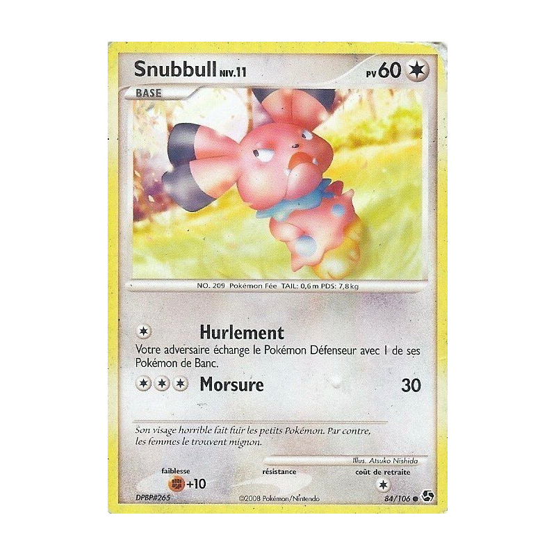 Carte Pokémon Snubbull 84/106 Commune Duels au sommet
